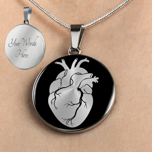 Personalized Anatomical Heart Necklace, Nurse necklace, Medical Gifts