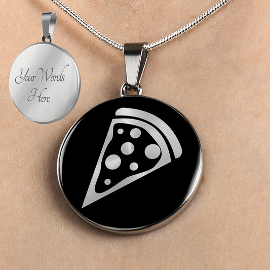Personalized Pizza Necklace, Pizza Jewelry, Pizza Gift, Pizza Pendant, Food Jewelry